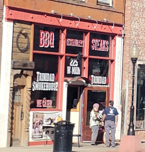 Trinidad Smokehouse entrance located on Main Street in Trinidad, CO